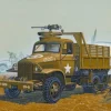 Academy 1/72 WWII Ground Vehicle Set 2 - US 2.5 ton 6x6 Cargo Truck & Accessories