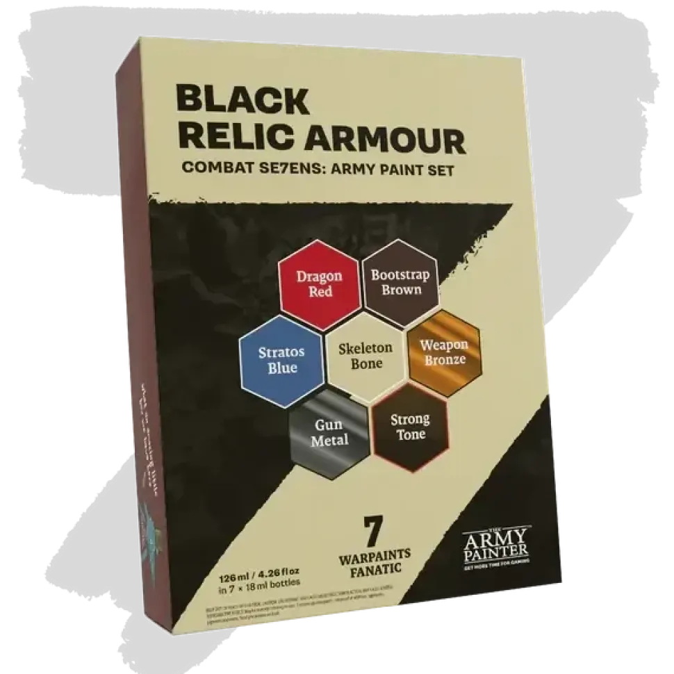 Army Painter Combat Se7ens: Black Relic Armour Paint Set