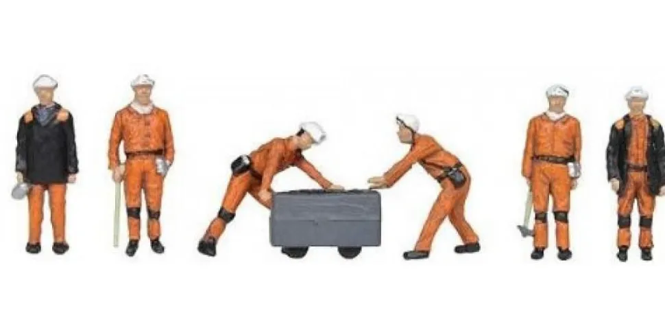 Bachmann 1960/70s Coal Miners Set of 6 Figures