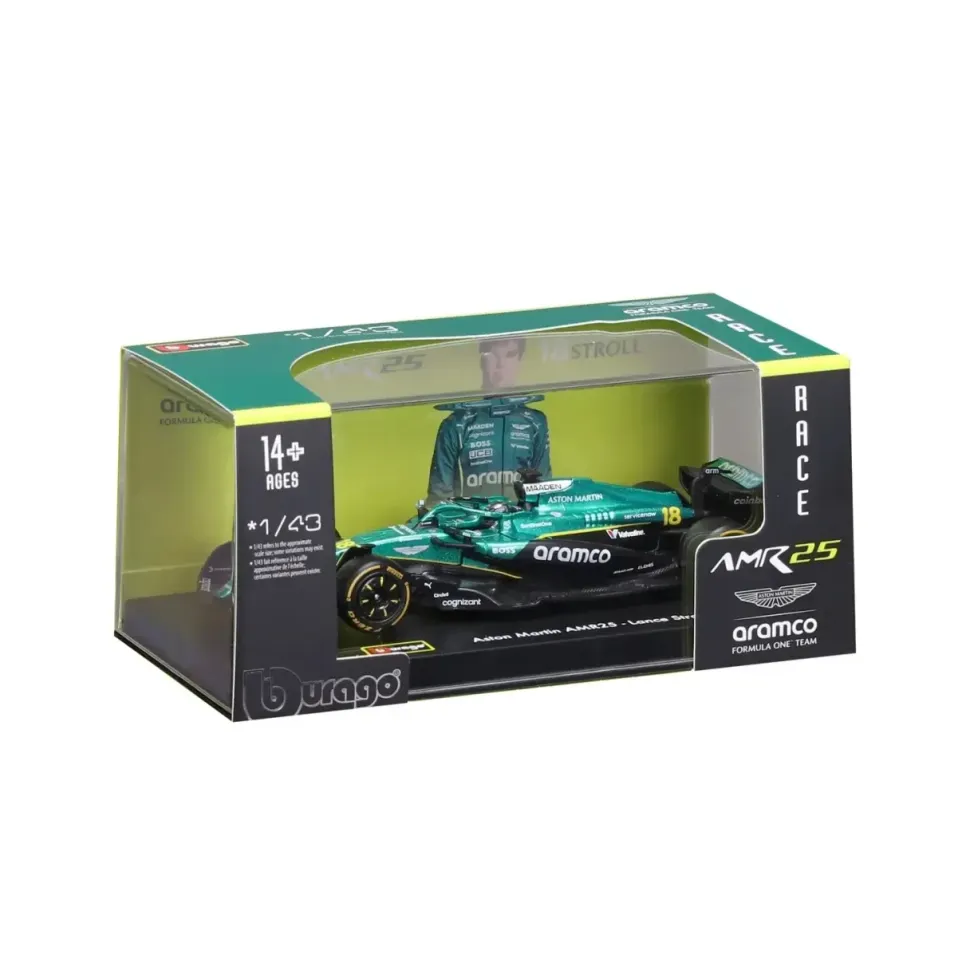 Burago 1/43 Aston Martin AMR25 F1 #18 2025 Stroll wiith Helmet