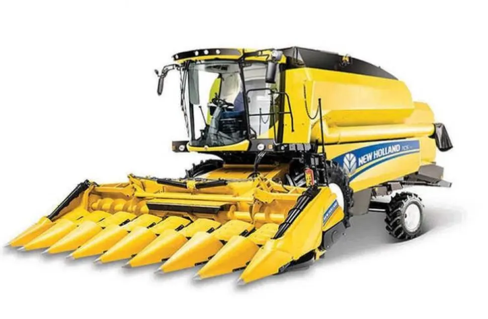 Burago 10cm New Holland Tc5.90 Combine Harvester With Corn Header