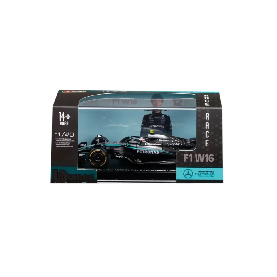 Burago 1/43 F1 Mercedes-AMG W16 2025 with Driver Helmet - Andrea Antonelli