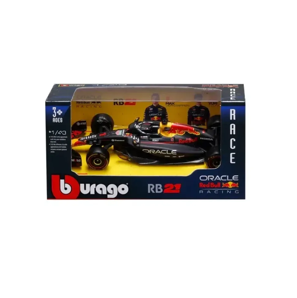 Burago 1/43 F1 Red Bull Racing RB21 2025 #1 Max Verstappen Diecast Model