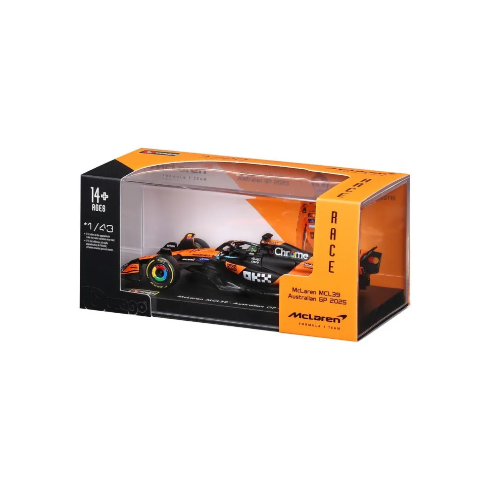 Burago 1/43 McLaren MCL39 F1 2025 #81 Oscar Piastri With Helmet
