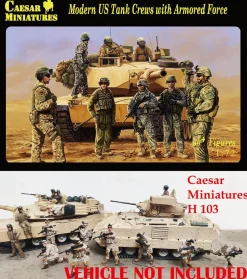 Caesar Miniatures 1/72 Modern US Tank Crews with Armored Force