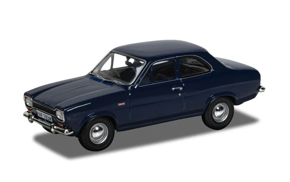 Corgi 1/43 Ford Escort Mk1 1300 GT, Marine Blue Diecast Model
