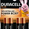Duracell Plus AA LR06 Alkaline Batteries (4 Pack)
