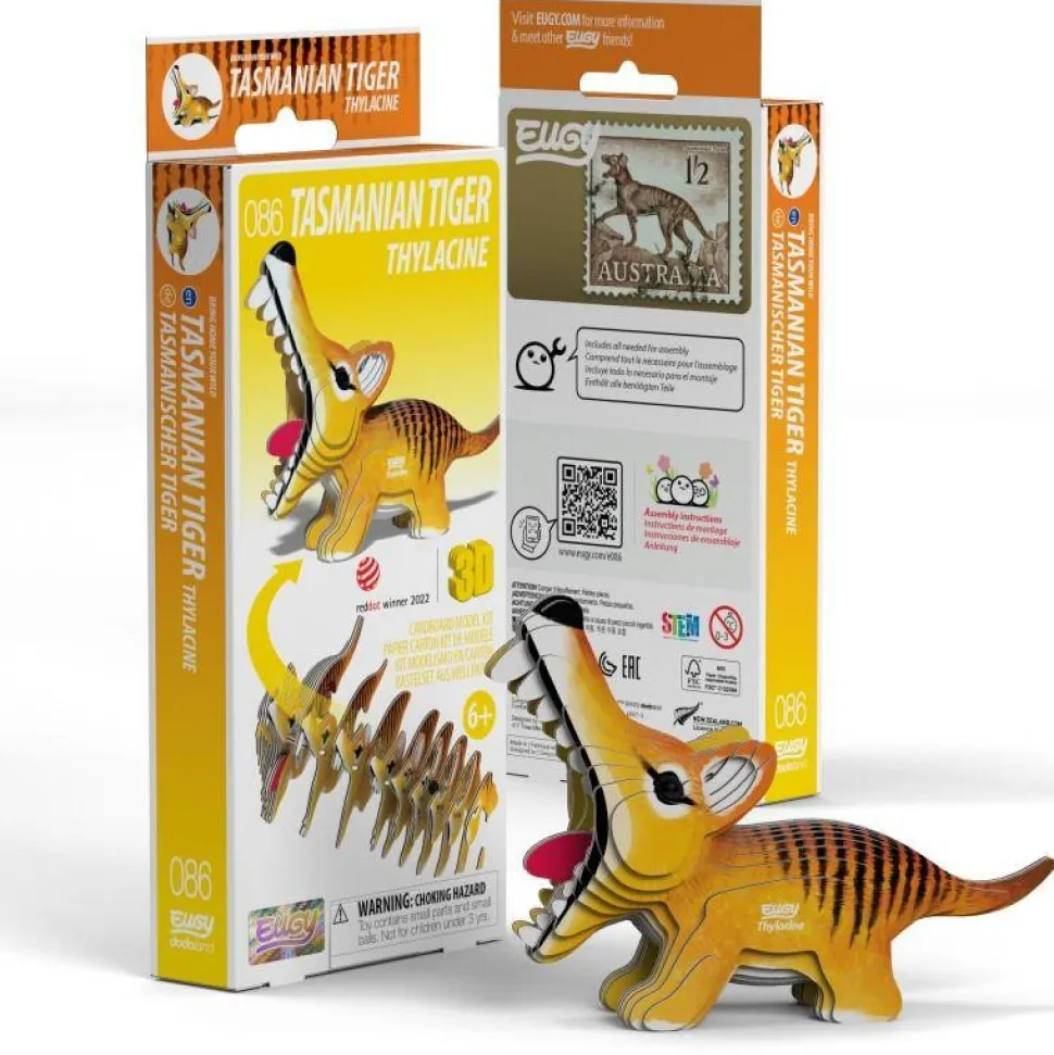 Eugy 086 Tasmanian Tiger (Thylacine) Card 3D Puzzle