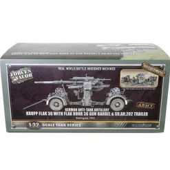 Forces Of Valor 1/32 German Krupp Flak 36 with Flak Rohr 36 gun barrel & sd. 202 tow vehicle Diecast Model