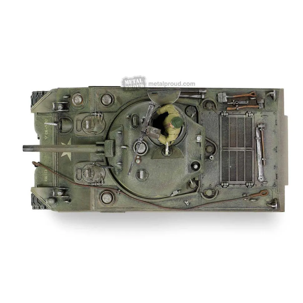 Forces Of Valor 1/32 U.S. Medium Tank Sherman M4A3 (75), VVSS Suspension & 57° Glacis Direct Vision Diecast Model
