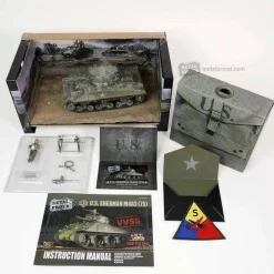 Forces Of Valor 1/32 U.S. Medium Tank Sherman M4A3 (75), VVSS Suspension & 57° Glacis Direct Vision Diecast Model