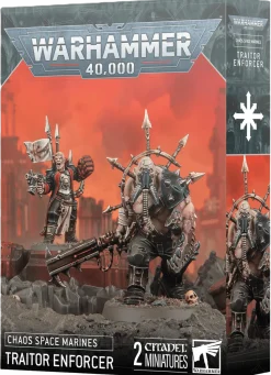 Games Workshop Warhammer 40,000 - Chaos Space Marines - Traitor Guardsmen Enforcer with Ogryn Bodyguard