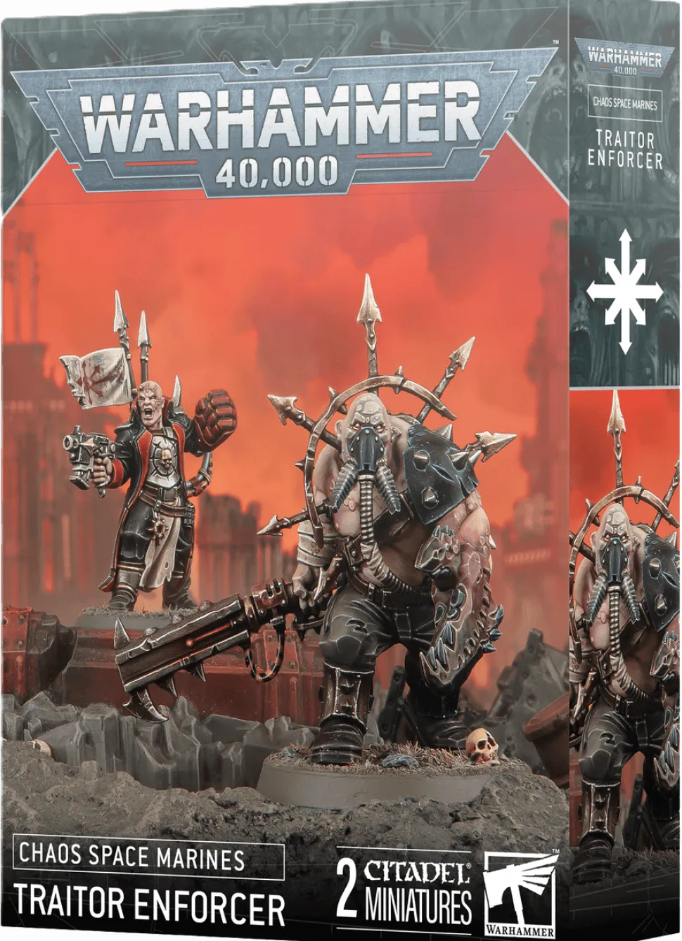 Games Workshop Warhammer 40,000 - Chaos Space Marines - Traitor Guardsmen Enforcer with Ogryn Bodyguard