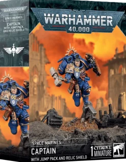 Games Workshop Warhammer 40,000 - Space Marines - Captain with Jump Pack and Relic Shield