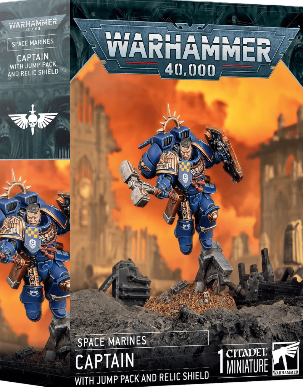 Games Workshop Warhammer 40,000 - Space Marines - Captain with Jump Pack and Relic Shield