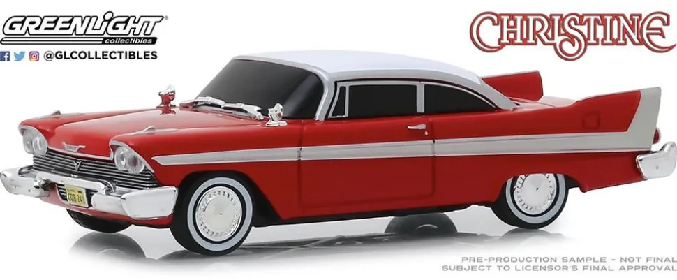Greenlight 1/43 Christine (1983 Movie) 1958 Plymouth Fury (Evil Version-Blacked Out)