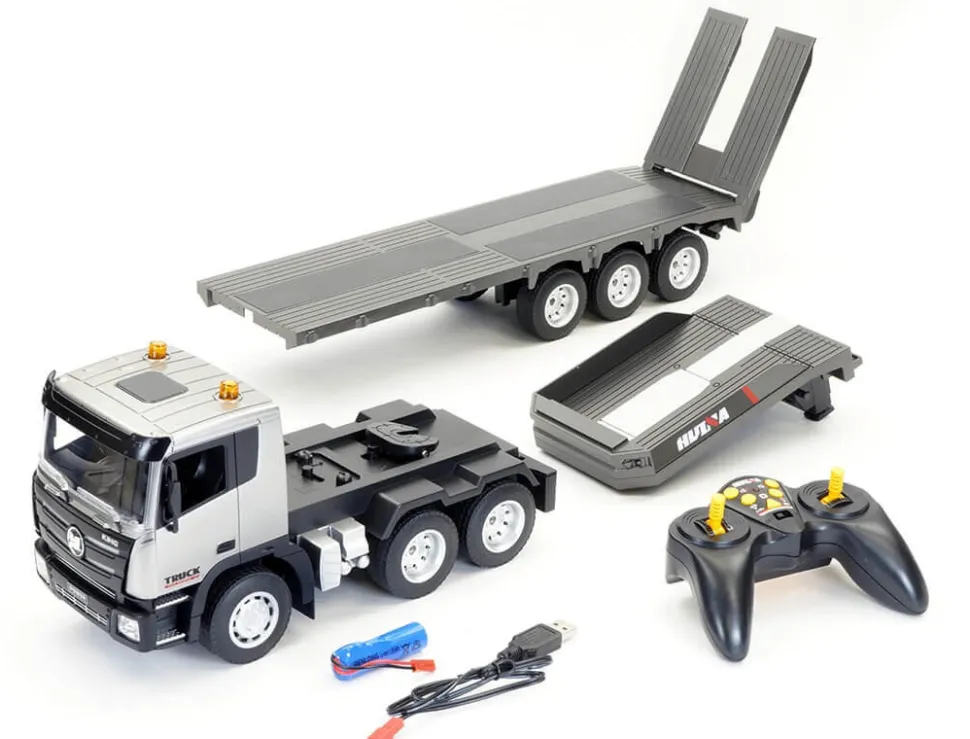 HuiNa RC 1/24 2.4G 9CH Platform Truck And Trailer RTR