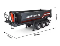 HuiNa RC 1/18 Tipping Semi-trailer (Black)