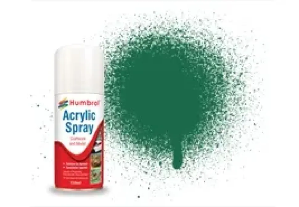 Humbrol 30 Matt Dark Green 150ml Acrylic Spray Paint