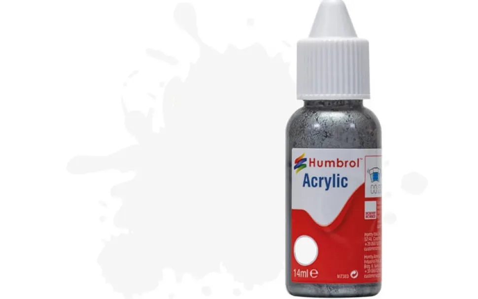 Humbrol 22 14ml Acrylic Gloss White Paint Dropper Bottle