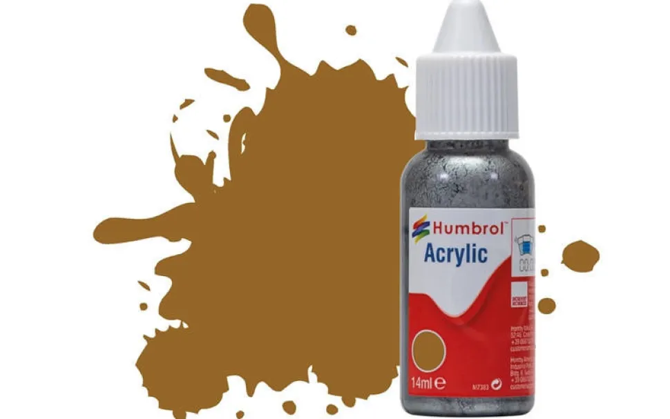 Humbrol 26 14ml Acrylic Matt Khaki Paint Dropper Bottle