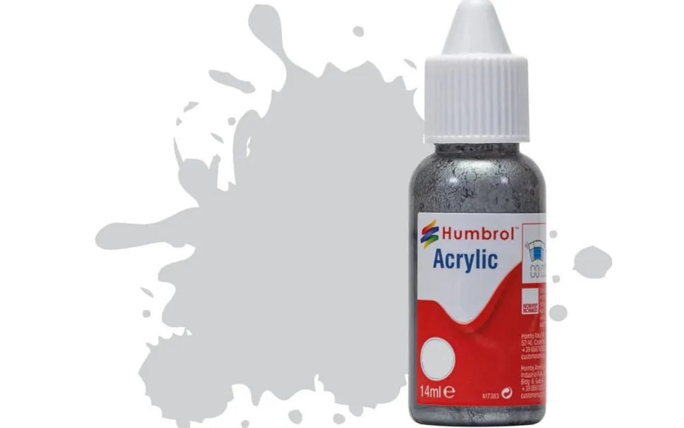 Humbrol 64 14ml Acrylic Matt Light Grey Paint Dropper Bottle