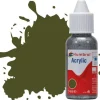 Humbrol 155 14ml Acrylic Matt Olive Drab Paint Dropper Bottle