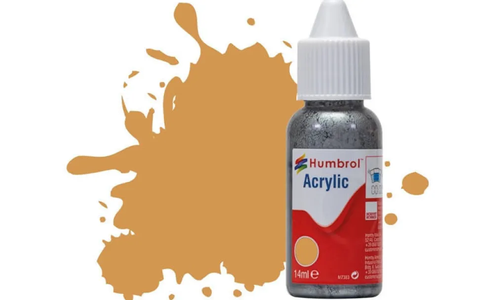 Humbrol 63 14ml Acrylic Matt Sand Paint Dropper Bottle