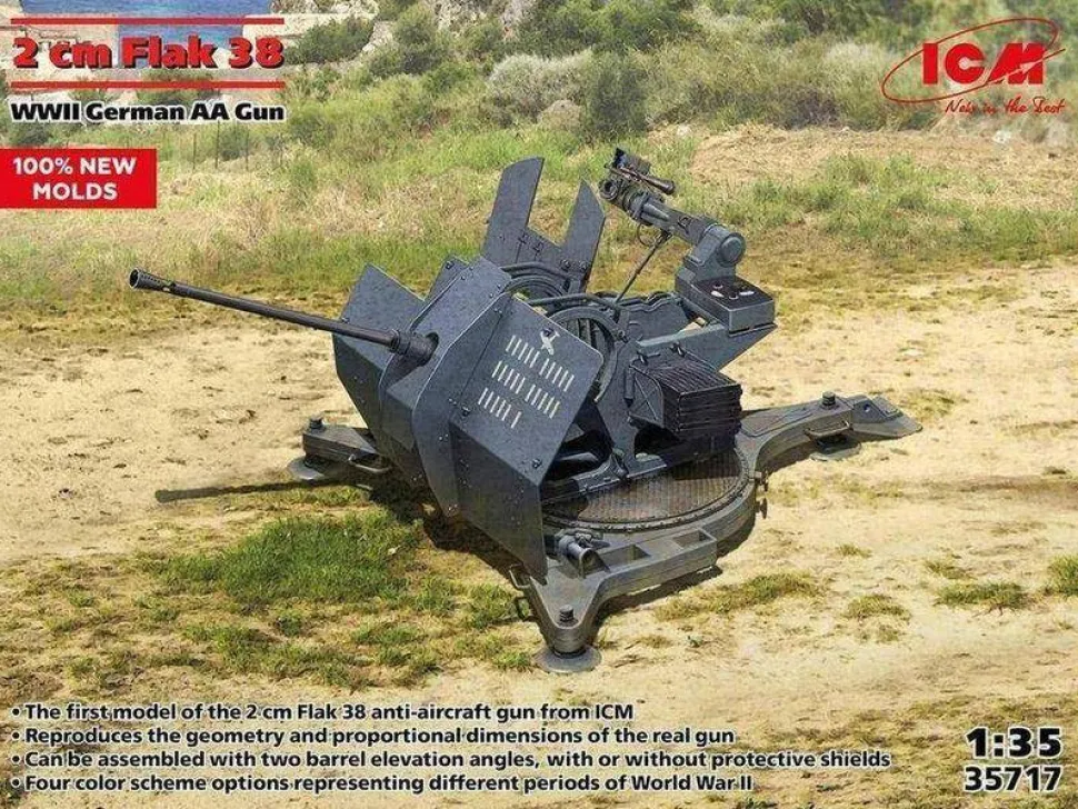 ICM 1/35 Flak 38, WWII German AA Gun