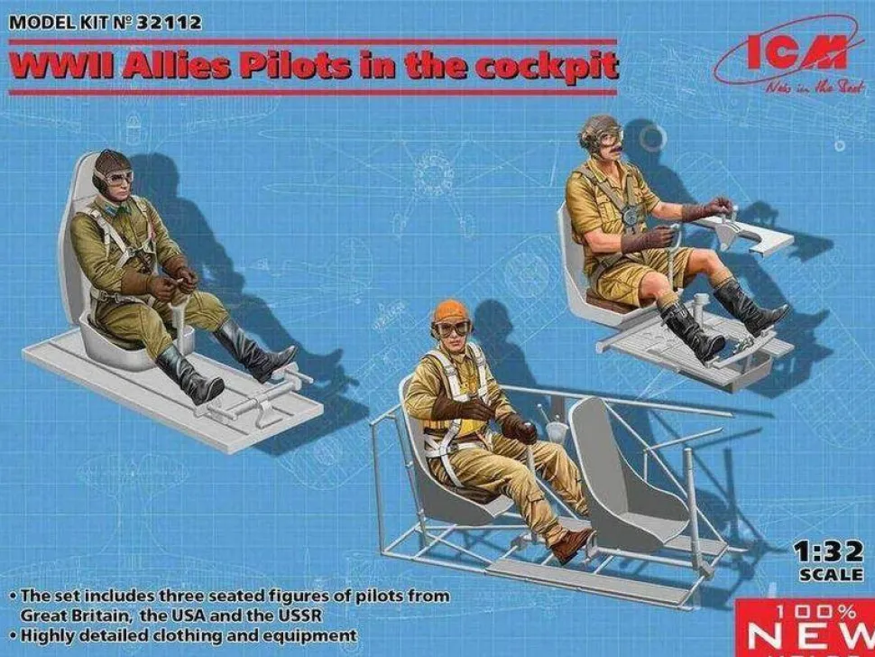 ICM 1/32 WWII Allied Pilots In The Cockpit