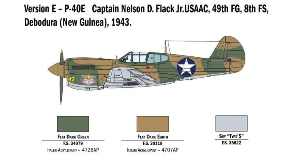 Italeri 1/48 Curtiss P-40E/K Kittyhawk