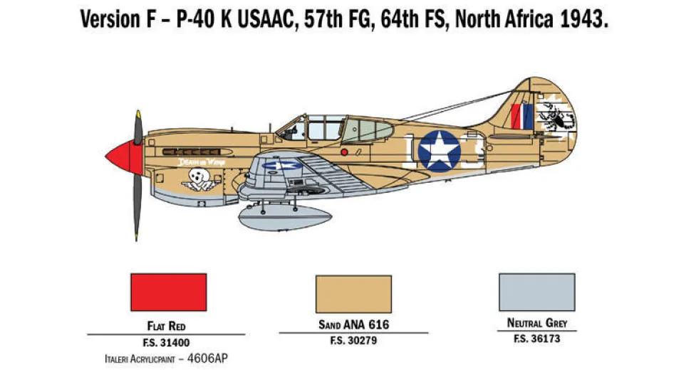 Italeri 1/48 Curtiss P-40E/K Kittyhawk