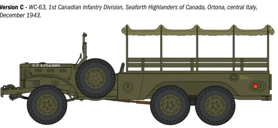 Italeri 1/35 Dodge WC62 1.5 ton 6x6 Truck