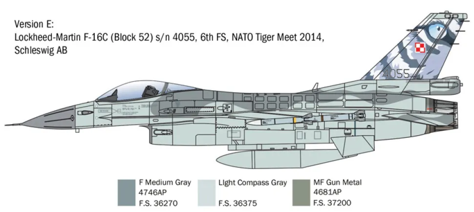 Italeri 1/48 Lockheed Martin F-16C Fighting Falcon Model Kit