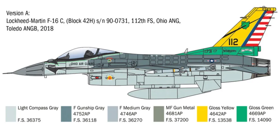 Italeri 1/48 Lockheed Martin F-16C Fighting Falcon Model Kit