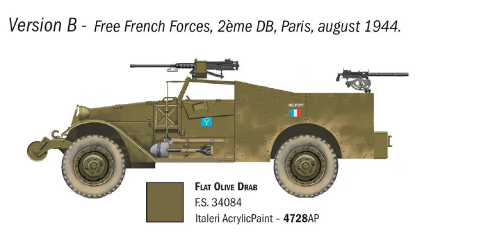 Italeri 1/72 M3A1 Scout Car Model Kit