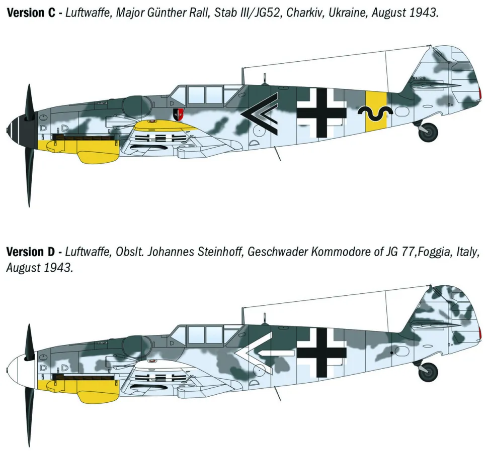 Italeri 1/72 Messerschmitt Bf 109G-6 (WWII Aces)
