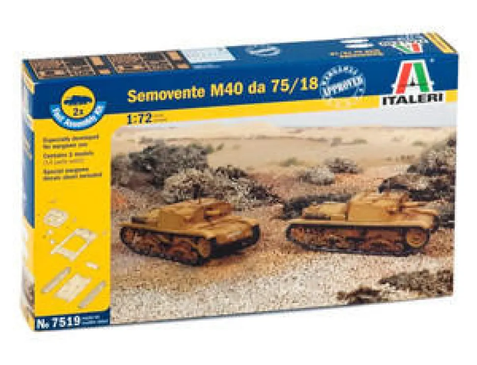 Italeri 1/72 Semovente M40 75/32 Fast Assembly Model Kit