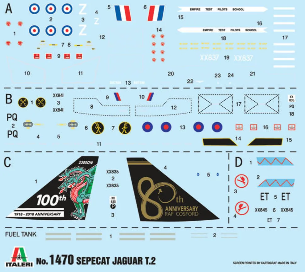 Italeri 1/72 Sepecat Jaguar T.2 Trainer Model Kit