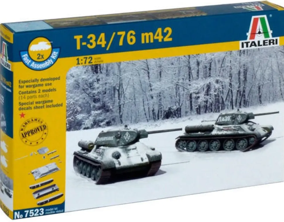 Italeri 1/72 T-34/76 Model 1942 Fast Assembly Model Kit