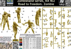 Master Box 1/35 Zombieland Kit 2 - Road to Freedom Zombies