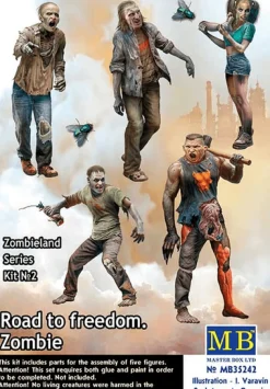 Master Box 1/35 Zombieland Kit 2 - Road to Freedom Zombies