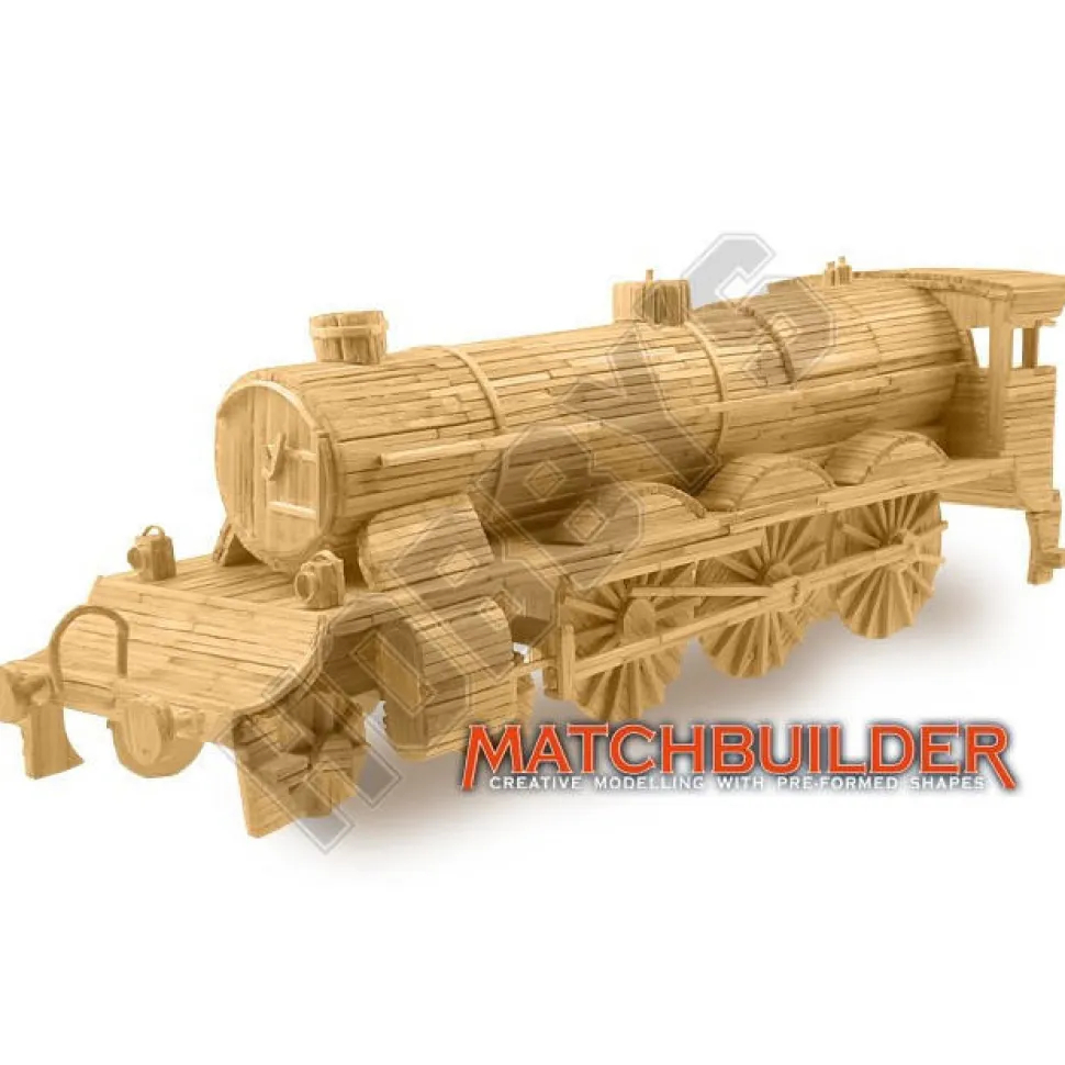 Matchbuilder Locomotive Matchstick Model