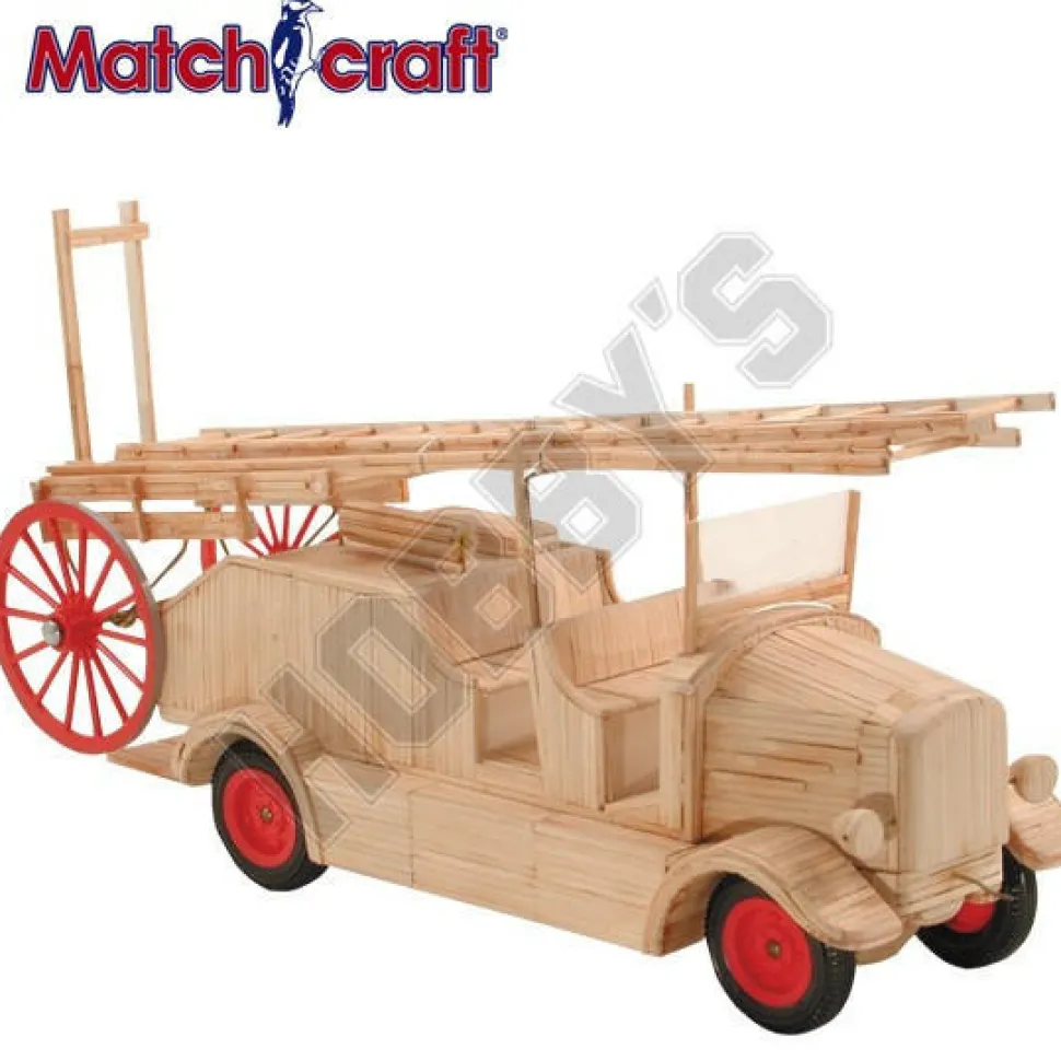 Matchcraft Fire Engine with Ladder Matchstick Model