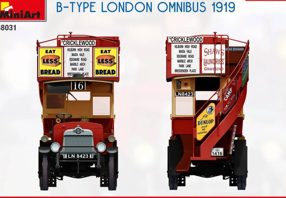 MiniArt 1/35 B Type London Omnibus Model Kit