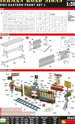 MiniArt 1/35 German Road Signs Eastern Front Set 1 Model Kit