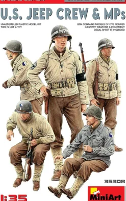 MiniArt 1/35 US Jeep Crew and MPs Special Edition Model Figures