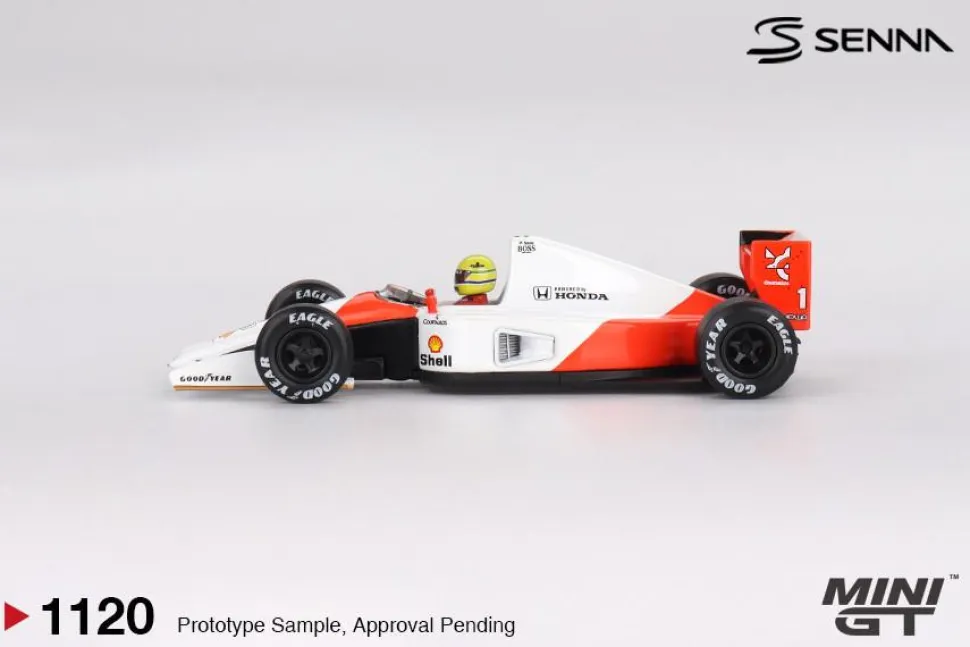 Mini GT 1/64 McLaren MP4/6 #1 Ayrton Senna 1991 Japanese Grand Prix 2nd Place