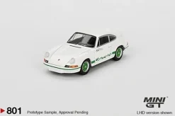 Mini GT 1/64 Porsche 911 Carrera RS 2.7 Grand Prix White/Green