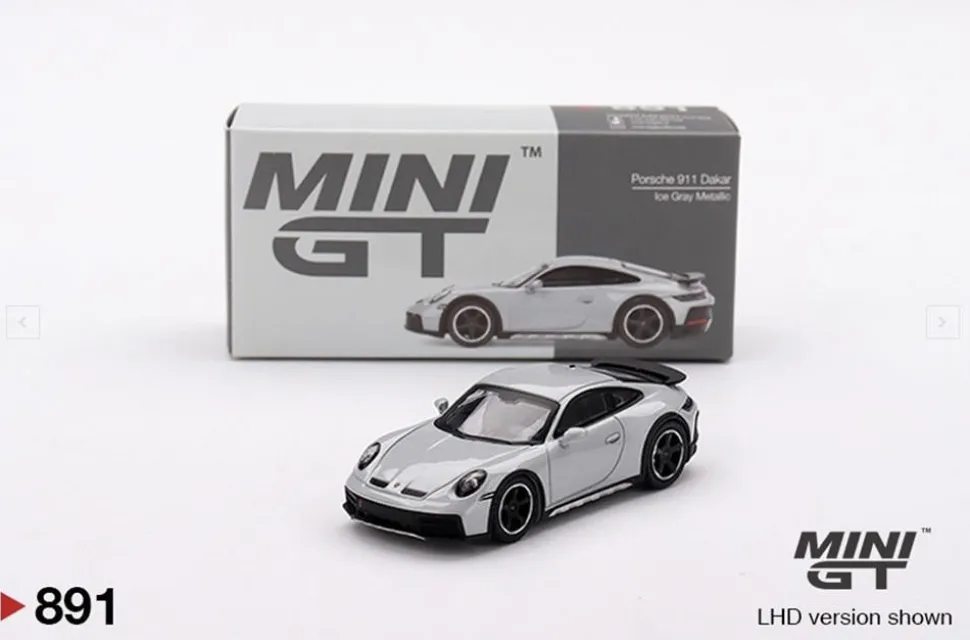 Mini GT 1/64 Porsche 911 Dakar Ice Grey Metallic (RHD)